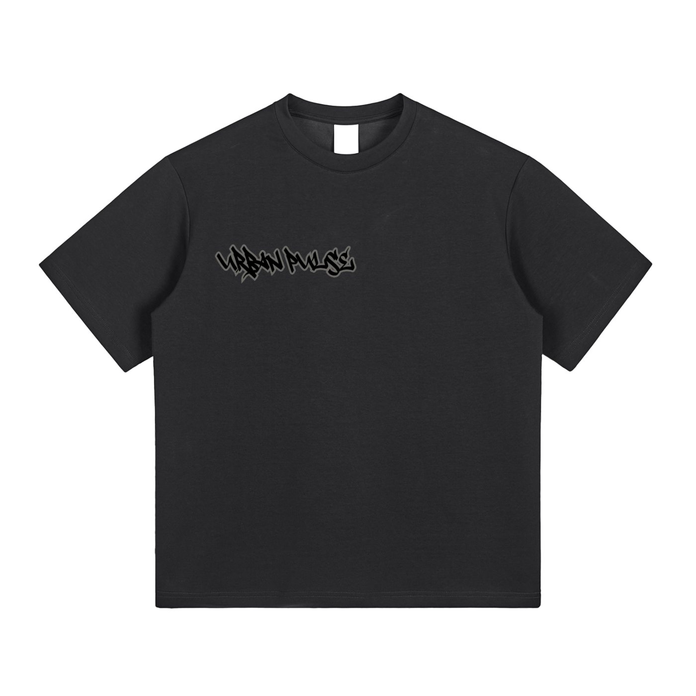 Grey font puff print urban pulse shirt